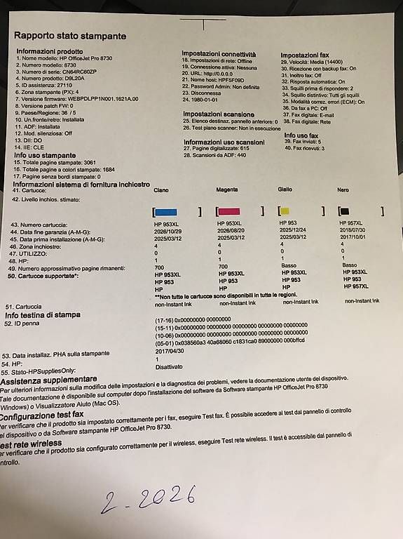 Hewlett Packard Stampanti: HP OfficeJet Pro 8730 D9L20A Multifunction Inkjet Printer – Usato da Locarno venduto da Sa.chan 3