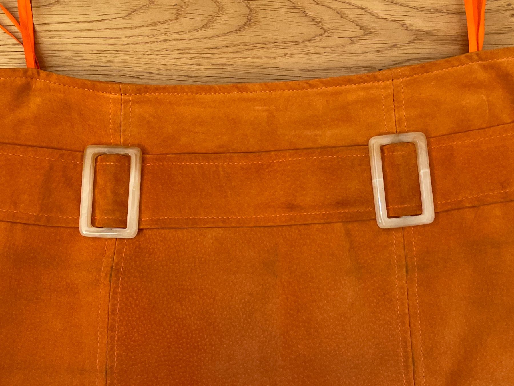 Heine Gonne: Lederrock ALBA MODA orange Gr. 34/36 – Usato da Hämikon venduto da schneider.petra 2