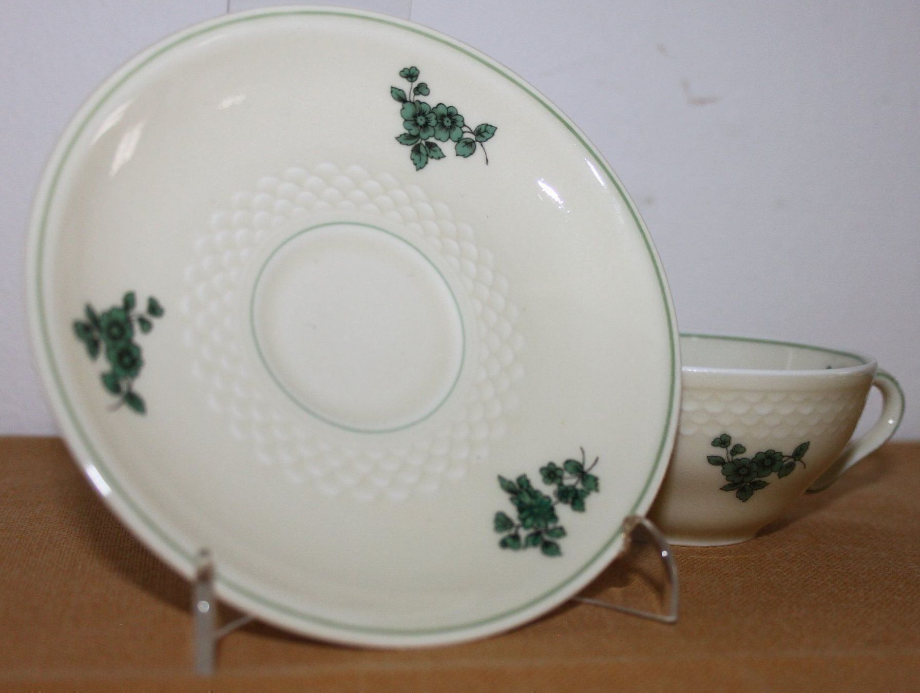 Tassen: Thomas Avory  / Bavaria / Mocca Set in grün / creme – Gebraucht aus Otelfingen von Jupi07 8
