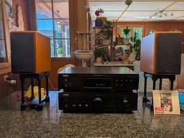Denon Stereo Amplifier, Denon CD Player & Denon Speakers