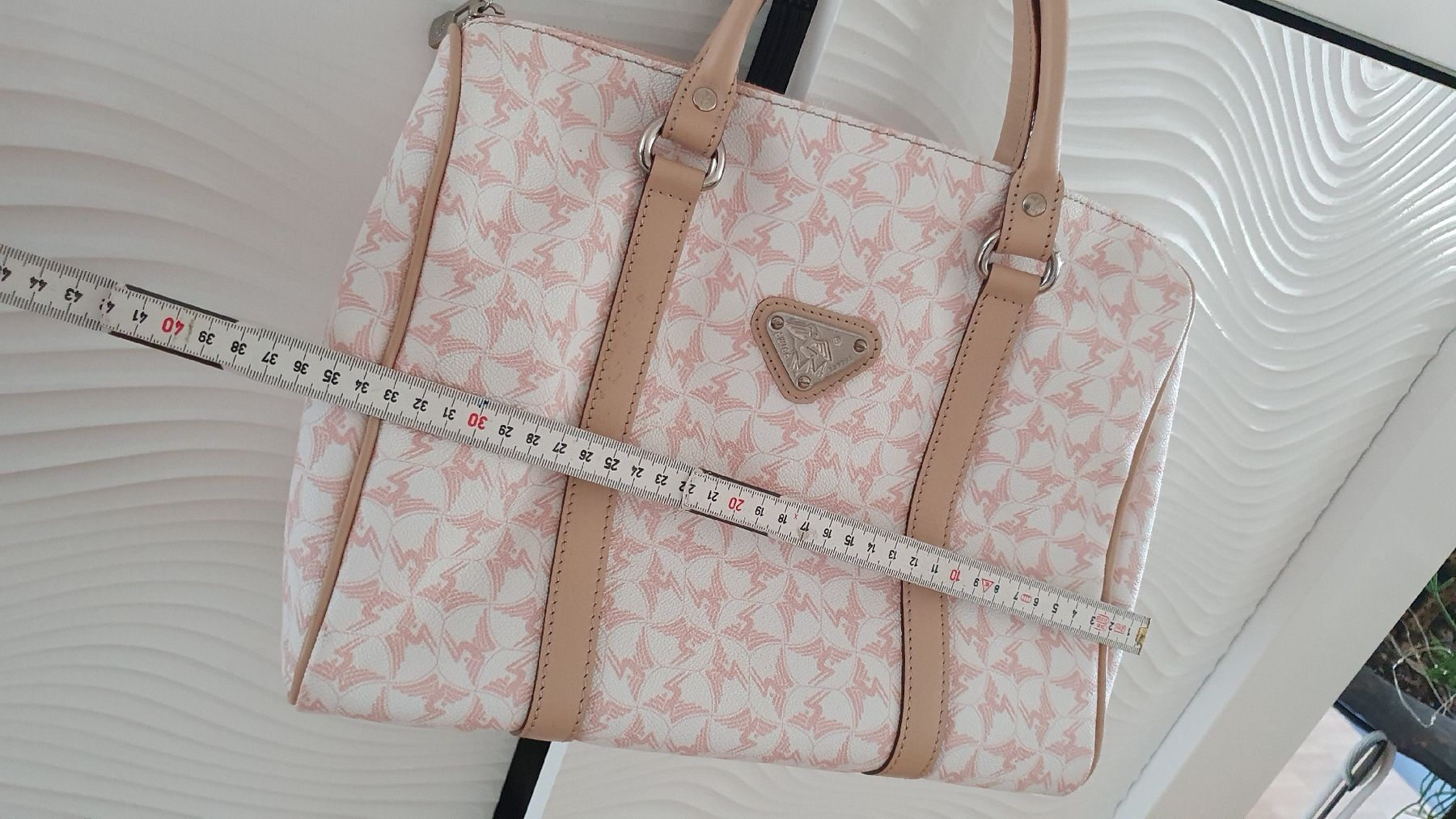 Maison Mollerus Borse da donna: Mollerus Handtasche rosa/weiss Top! – Usato da Laufenburg venduto da megane1959 3