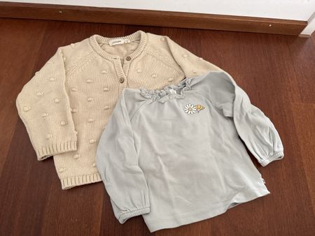 Lil' Atelier Strickjacke + Little Dutch Shirt, Gr. 80