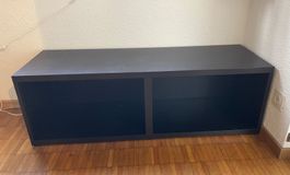 Wohnzimmermöbel, braun/schwarz   120x40x38 cm