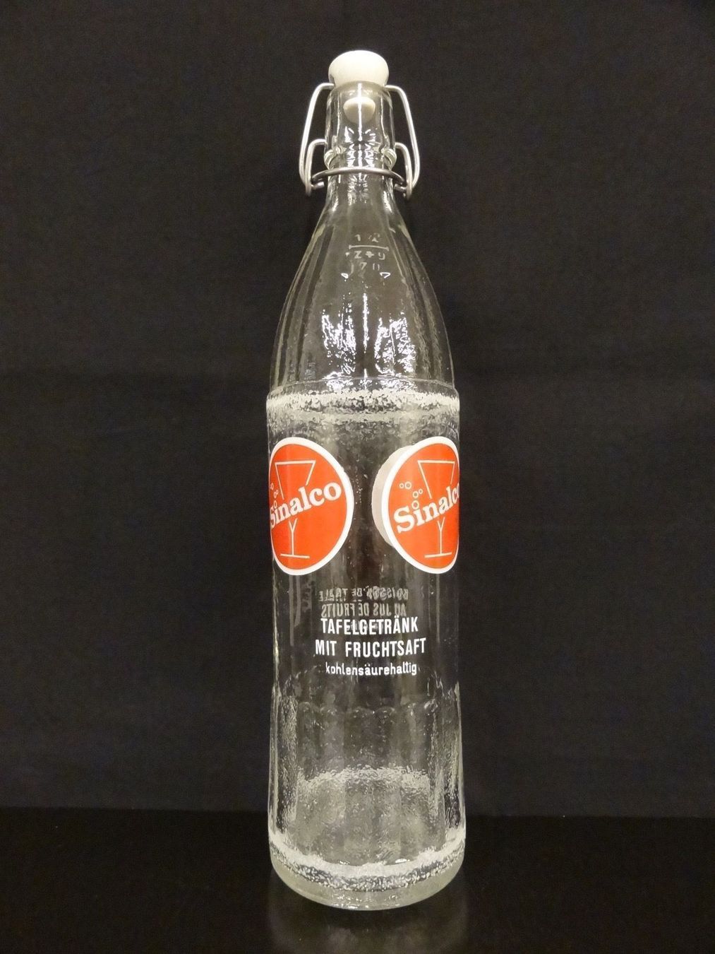 Sinalco Bicchieri, Caraffe & Bottiglie: alte Flasche SINALCO 1970 1liter geeicht – Usato da Kerzers venduto da Flaschenposten 1