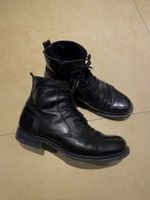 Stylische schwarze Lederschnürboots Gr.41 Jack & Jones