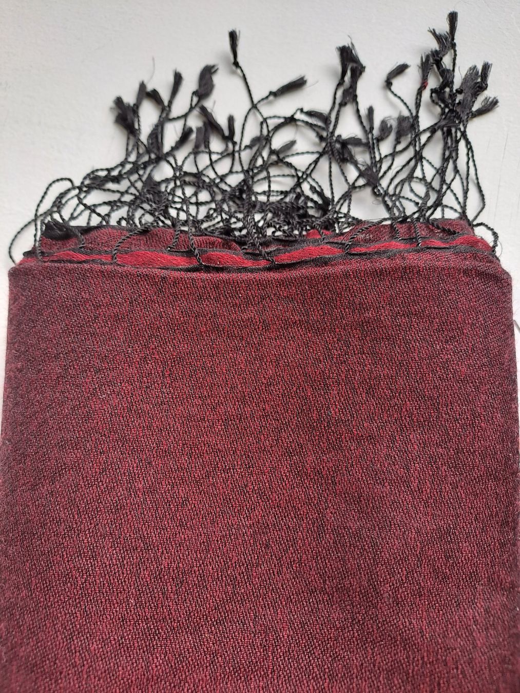 Foulard & Sciarpe: Hauchdünner Pashmina bordeaux-rot – Usato da Volketswil venduto da ronbons 7