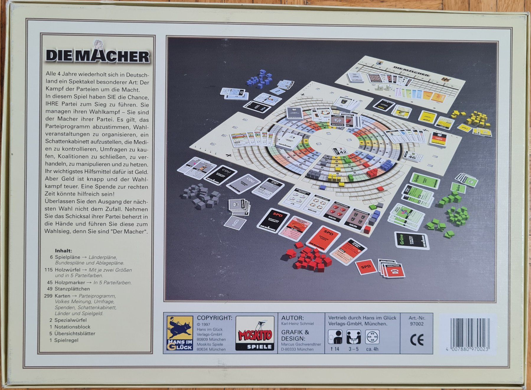 Spiele: Brettspiel "Die Macher", Version 1997 – Gebraucht aus Zürich von Desmond01 1