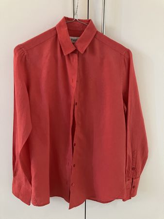 Figaret - chemise en lin rouge orangé