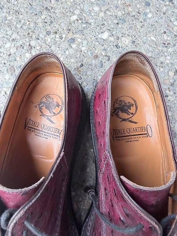 Herrenschuhe: Straußenlederschuhe Vitale Quartier Gr. 4445 inkl. Spanner – Gebraucht aus Basel von harry 2