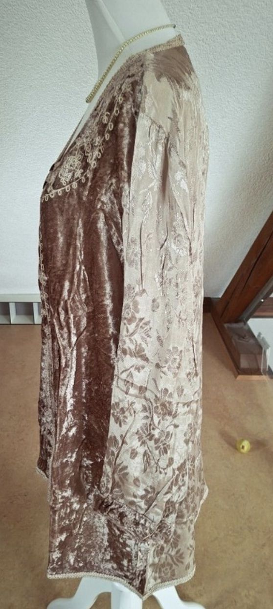 Boom Baba Camicette: Boom Baba Samt Longbluse, beige, Grösse Free Size -Neu – Nuovo (secondo la descrizione) da Klingnau venduto da vollmond36 1