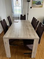 Esstisch mit 6 Stühlen Eichenoptik braun guter Zustand