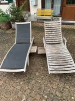 Gebrauchte Teakholz-Sonnenliegen, 2 Stk. für den Garten!
