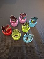 Ausstechformen Set 7-teilig Edelstahl bunt guter Zustand