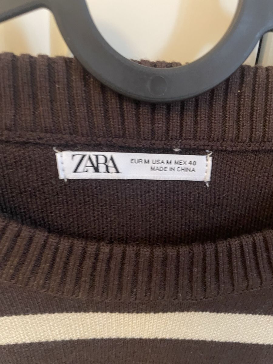 Zara Maglioni & Felpe: Zara Brown & Cream Striped Jumper – Nuovo e nell'imballaggio originale da Rüschlikon venduto da IDOULA 2