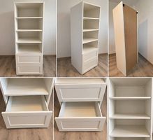 Regal / Scaffale bianco con 2 cassetti