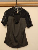 Schwarzes Spitzenoberteil, elegant, Grösse M, neu