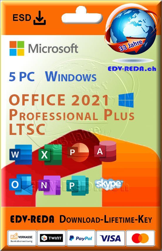 Microsoft Software: Microsoft Office 2021 Professional Plus 5PC Lifetime – Usato da Langenthal venduto da Reda