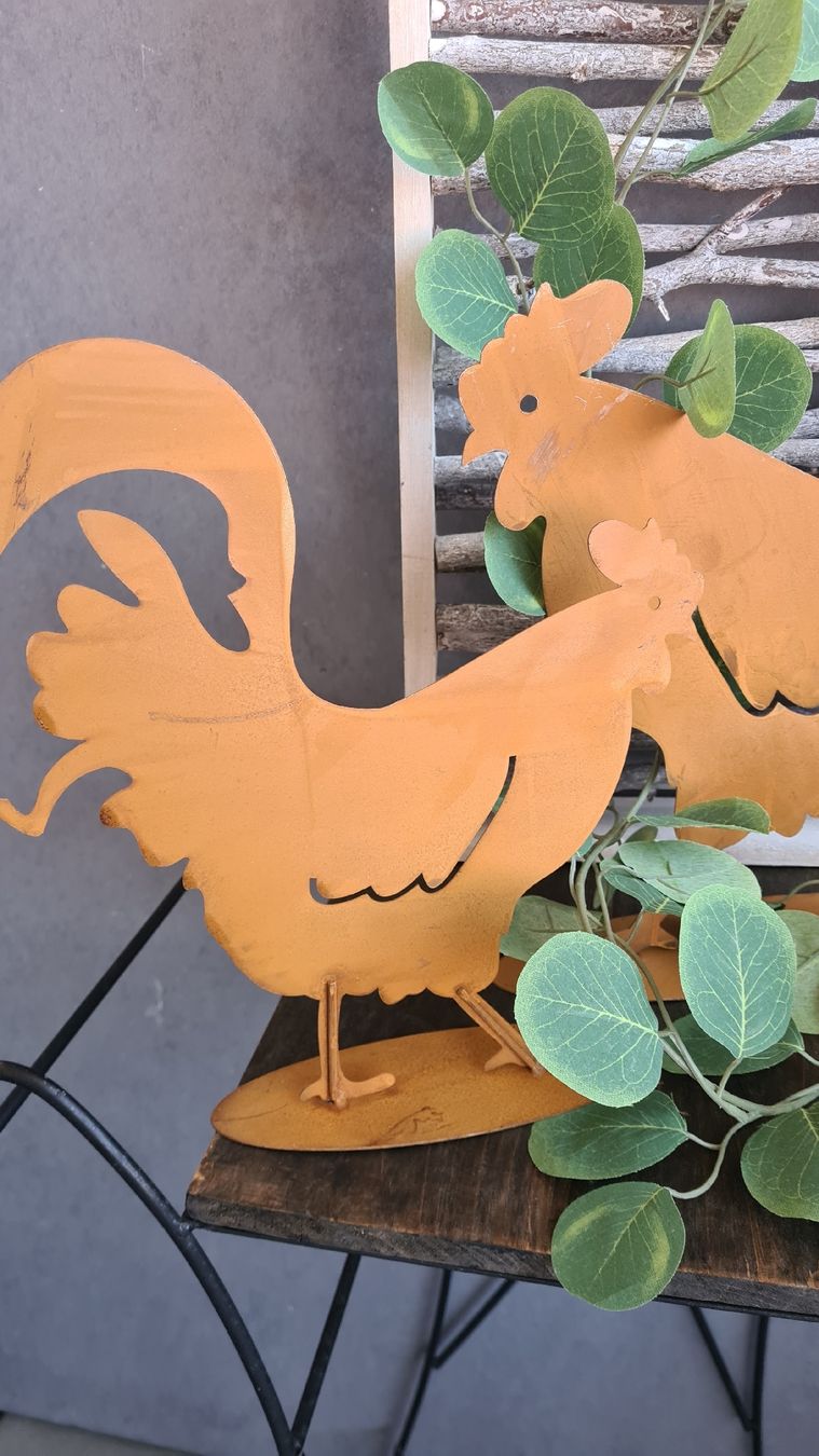 Figuren: Rost Huhn auf Platte – Neu und originalverpackt aus Böttstein von decodor-angi 1