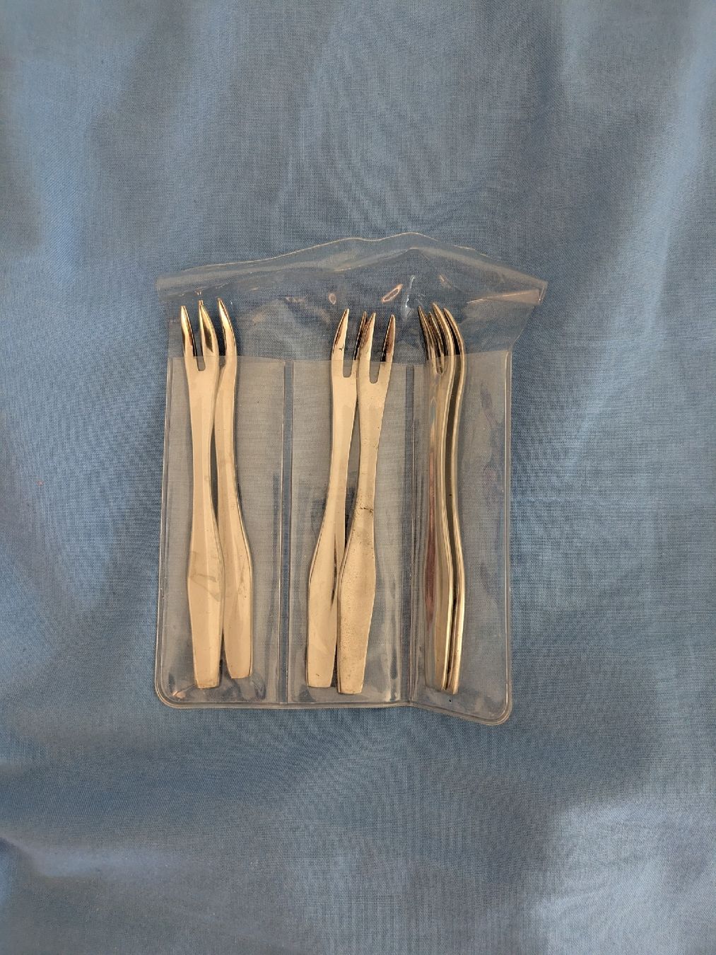 Forchette: Oliven Gabel Picker 6er Set Metall im Etu – Usato da Zürich venduto da s--h