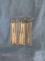 Oliven Gabel Picker 6er Set Metall im Etu