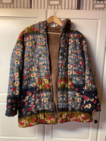 Jacke Damen Grösse L Floral mit Teddyfutter guter Zustand