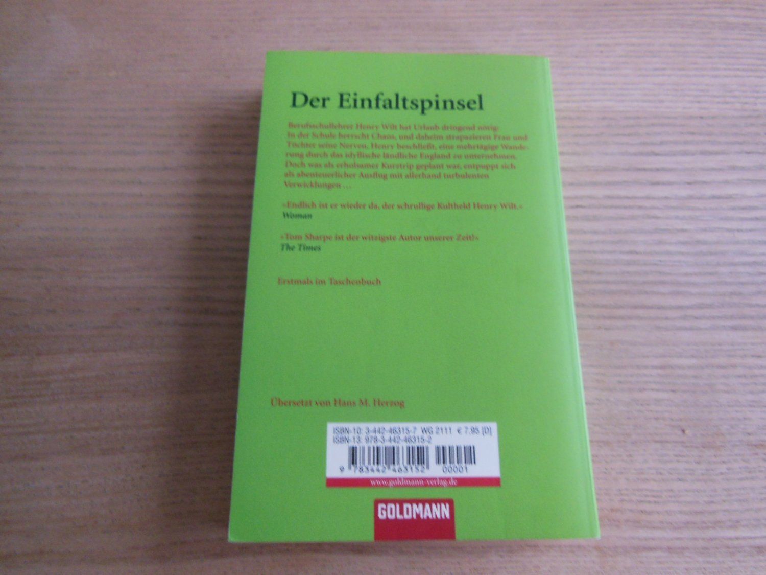 Libri: Tom Sharpe - Der Einfaltspinsel   (Roman) – Usato da St.Gallen venduto da elk2023 2