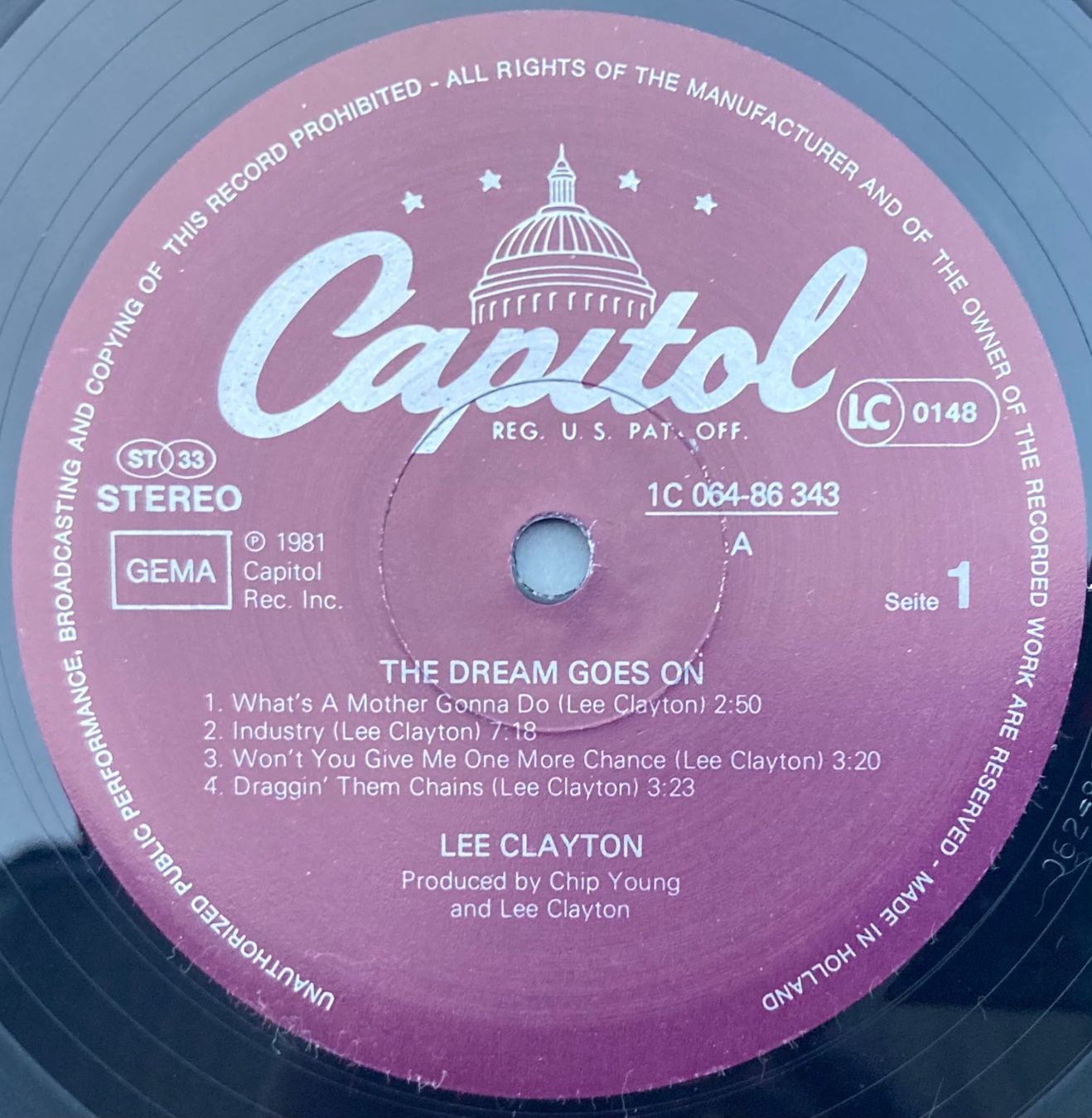 Dischi in vinile: LEE CLAYTON - THE DREAM GOES ON – Usato da Poliez-Pittet venduto da Newtown-Records 2