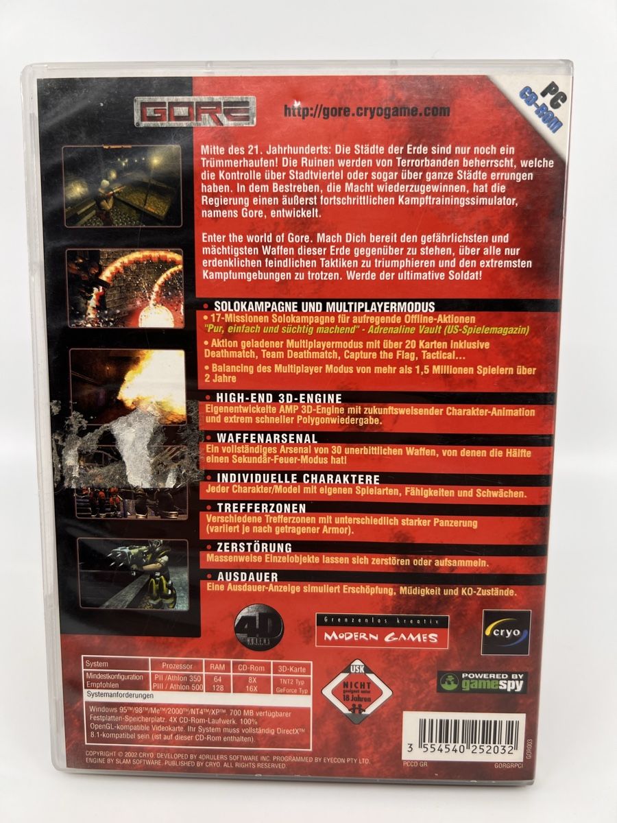 Giochi: G.O.R.E. PC CD-ROM US Version - Retro Gaming Klassiker! – Usato da Steffisburg venduto da MEB-Trade 1