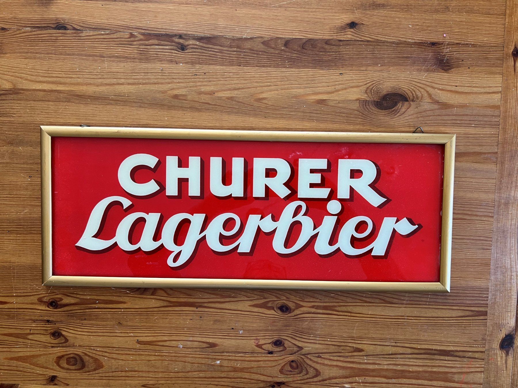 Schilder: Werbetafel "Churer Lagerbier" – Gebraucht aus Hombrechtikon von Vre_l9t8