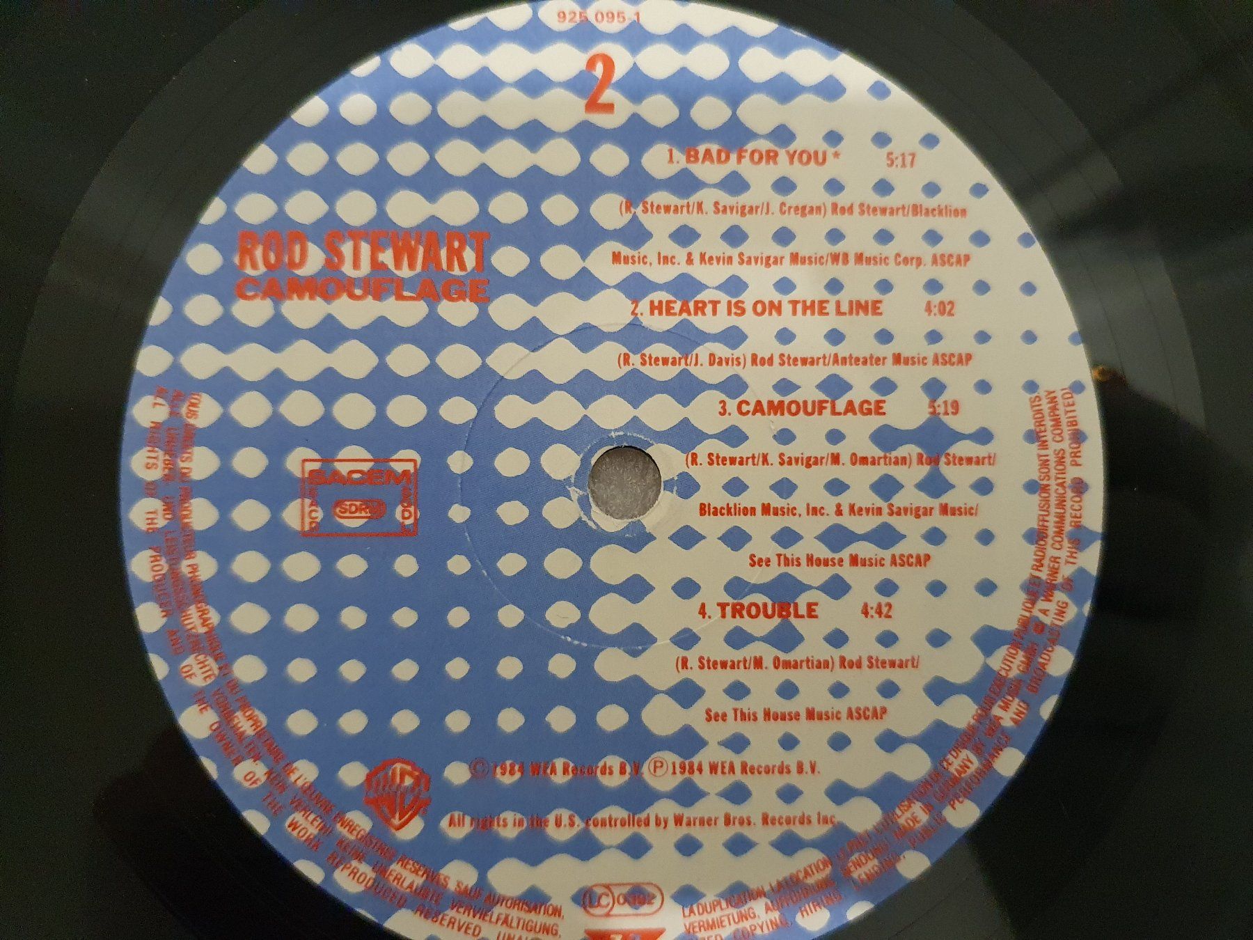 Dischi in vinile: Rod Stewart – Camouflage – Usato da Uster venduto da Vinyl-Leidenschaft 7