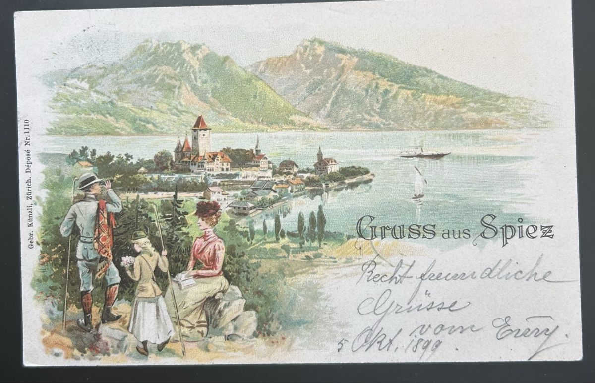Cartoline postali: Gruss aus Spiez Litho  – Usato da Horw venduto da Tellbub