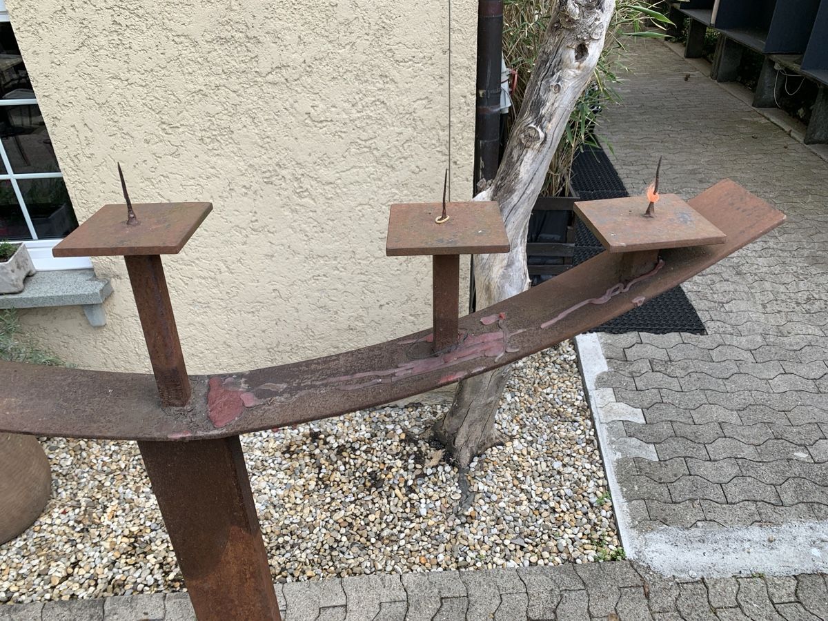 Kerzenständer: 5fach 2m Kerzenständer Metall Rost Optik Gartendeko – Gebraucht aus Zürich von Mrbanana 3