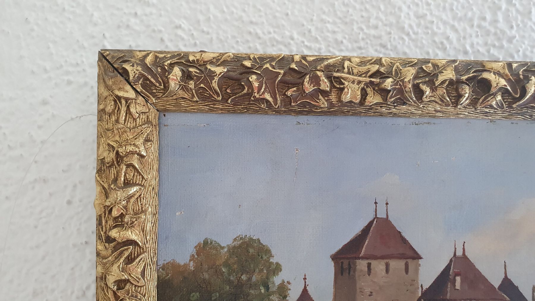 Dipinti: Gemälde Schloss Chillon, goldener Rahmen – Usato da Meilen venduto da DodoSchubi 1