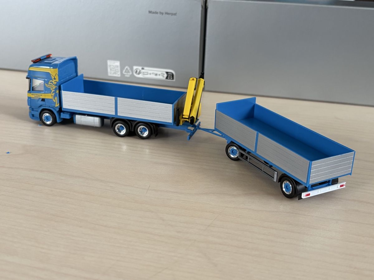Herpa Modellini d'auto: Scania R Topline Wittwer KranHZ – Nuovo (secondo la descrizione) da Felben-Wellhausen venduto da Mobil01 1