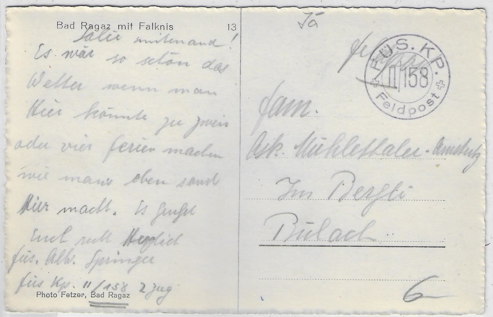 Cartoline postali: Bad Ragaz mit Falknis – Antico da Ettingen venduto da Kartenplanet 1