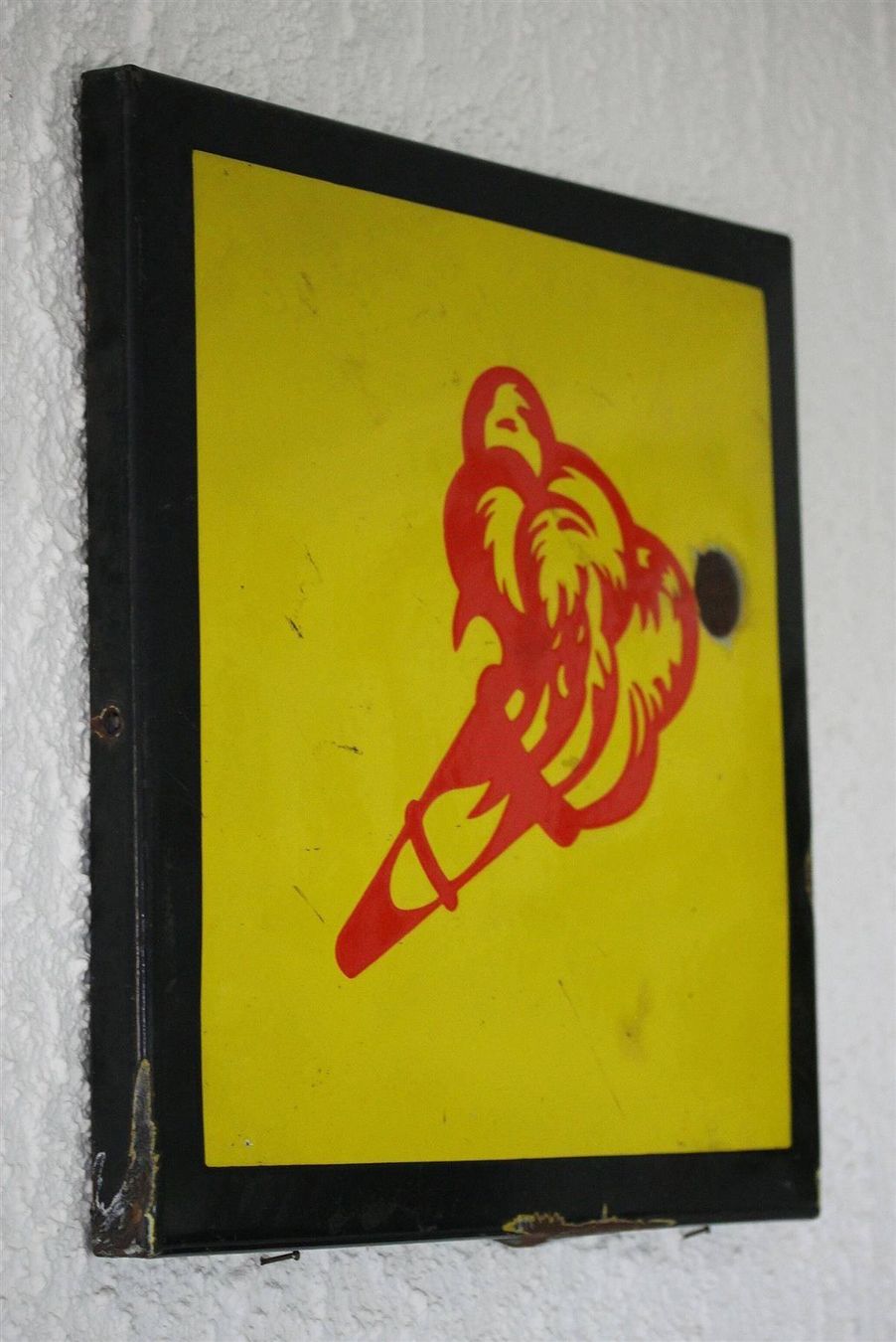 Insegne: massives Emailschild "Brandfackel" – Usato da Birrwil venduto da brandschatz_birrwil 1