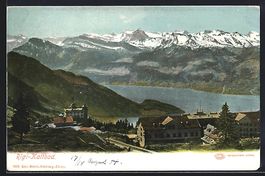 Rigi-Kaltbad, Panorama mit Bergen, um 19