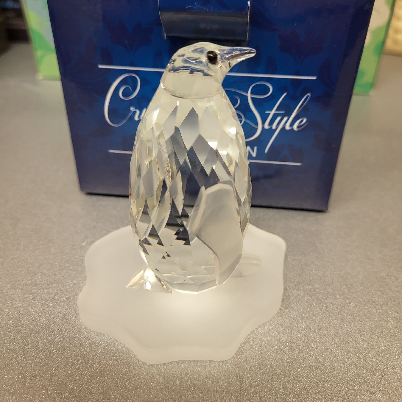 Statuette: Cristal Style Pinguin – Nuovo e nell'imballaggio originale da Kägiswil venduto da Megafi56 1