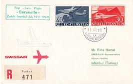 Erstflug Swissair Zürich - Istanbul 1960, ab FL