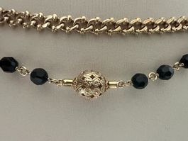 Dolce & Gabbana Gürtel aus Kristall + goldener Kette - NEU