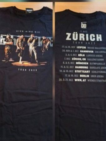 Böhse Onkelz Tour 2025 Zürich Shirt XL Hier Sind Die Onkelzl