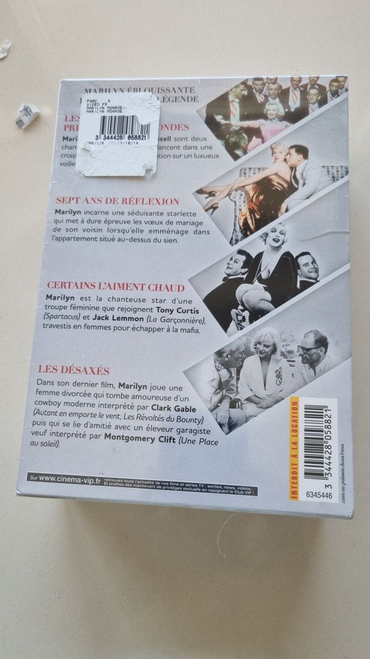 Tous les DVDs: Box DVD Marilyn Monroe – Neuf avec emballage d'origine à Ferpicloz par Clicli014 2