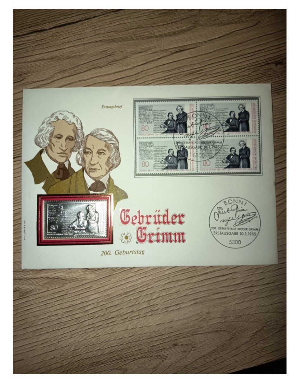 Metalli preziosi: numisbrief gebrüder grimm  mit silbermarken barren – Usato da Wattwil venduto da LuckyLegoandCoins