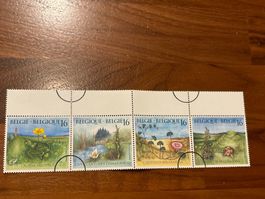 4 seltene Belgische Briefmarken Pflanzen 1994/341