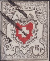Poste Locale: 14I.1.01, T.19 mit Raute von YVERDON +Attest!