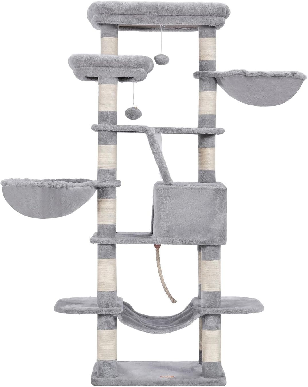 Katzenbaum - Kratzbaum: Kratzbaum Kletterbaum Katzenbaum 173cm Katzenhaus hellgrau – Neu und originalverpackt aus Zürich von MueDes 8