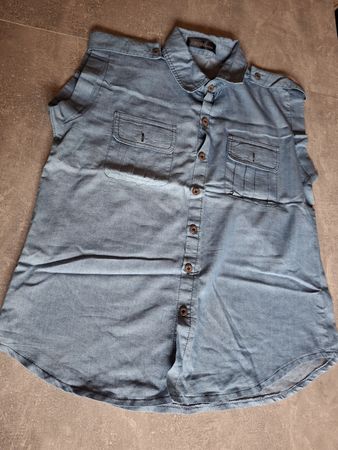 Chemise bleu jean Zanzea collection taille L, 100% coton