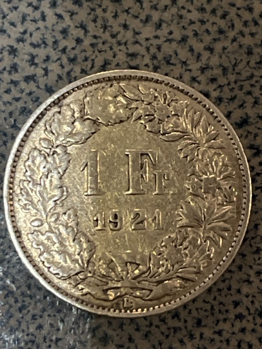 Tutti le monete: Un franc argent 1921 B – Usato da Prangins venduto da Rodard8
