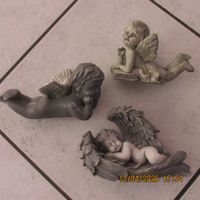 3 Engel Figuren Deko, Vintage Stil