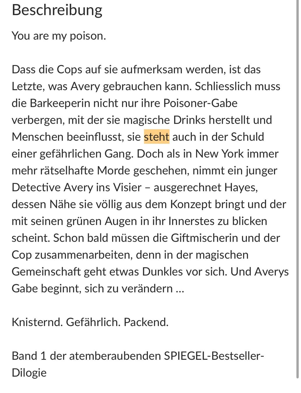 Bücher: Buch Silver & Poison – Neu (gemäss Beschreibung) aus Dübendorf von anna.12345 1